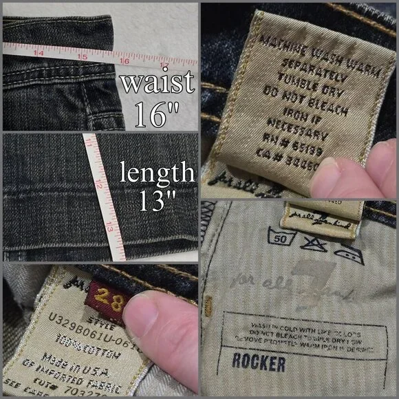 7 For All Mankind ✦ Denim Mini Skirt ✦ Blue Jean Raw Hem Classic Fit Sz 28 EUC - Picture 8 of 9